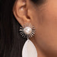 Sunburst Sophistication - White - Paparazzi Earring Image