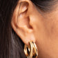 Textured Tremolo - Gold - Paparazzi Earring Image