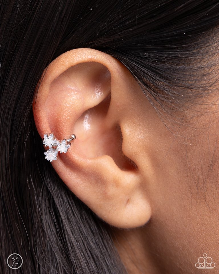 Ethereal Ensemble - White - Paparazzi Earring Image