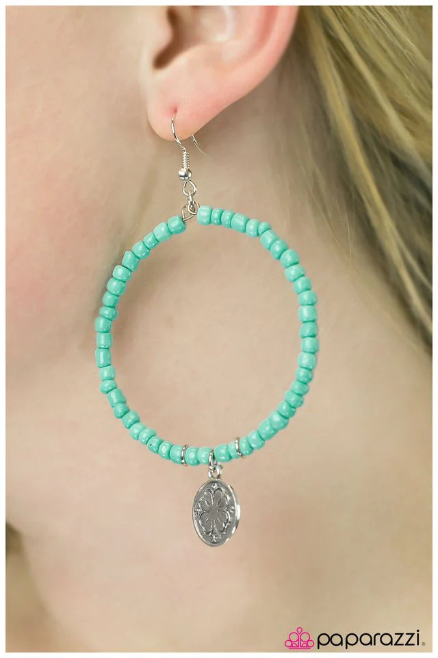 Paparazzi Earring ~ The Luck of The Irish - Blue