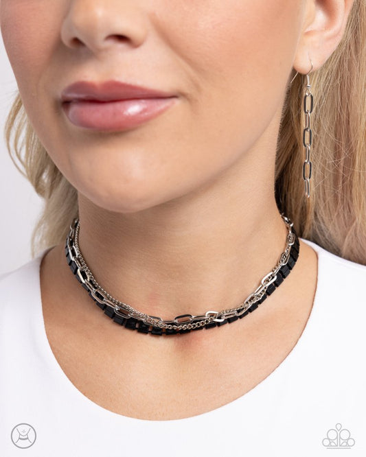 LAYER of the Year - Black - Paparazzi Necklace Image
