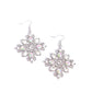 Fancy-Free Florals - White - Paparazzi Earring Image