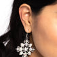 Fancy-Free Florals - White - Paparazzi Earring Image