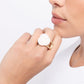 Top-SHELL Shine - Gold - Paparazzi Ring Image