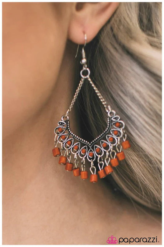 Paparazzi Earring ~ On A Magic Carpet Ride - Orange