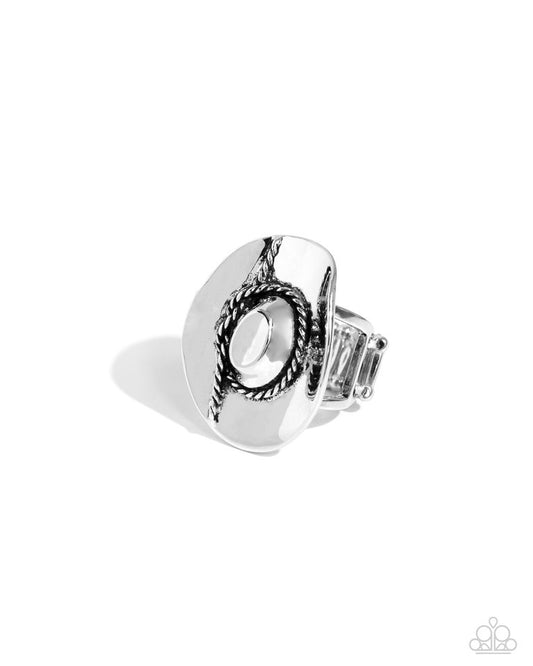 Broach Break - Silver - Paparazzi Ring Image