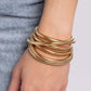 Stacked Severity - Gold - Paparazzi Bracelet Image