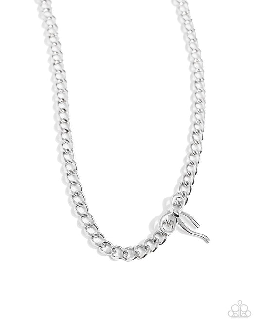 Leading Loops - Silver - Paparazzi Necklace Image