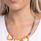Heart Homage - Orange - Paparazzi Necklace Image