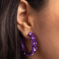 Fashionable Flower Crown - Purple - Paparazzi Earring Image