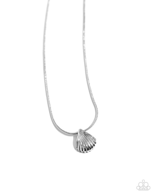 Seashell Simplicity - Silver - Paparazzi Necklace Image