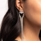 Elongated Effervescence - White - Paparazzi Earring Image