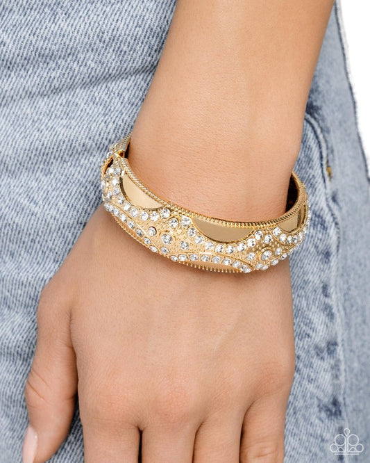 Draped in Decadence - Gold - Paparazzi Bracelet Image