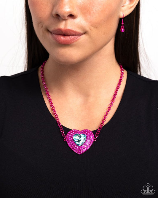 Locket Leisure - Pink - Paparazzi Necklace Image
