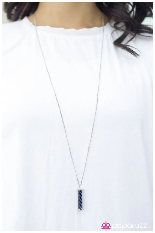 Paparazzi Necklace ~ Awestruck - Blue