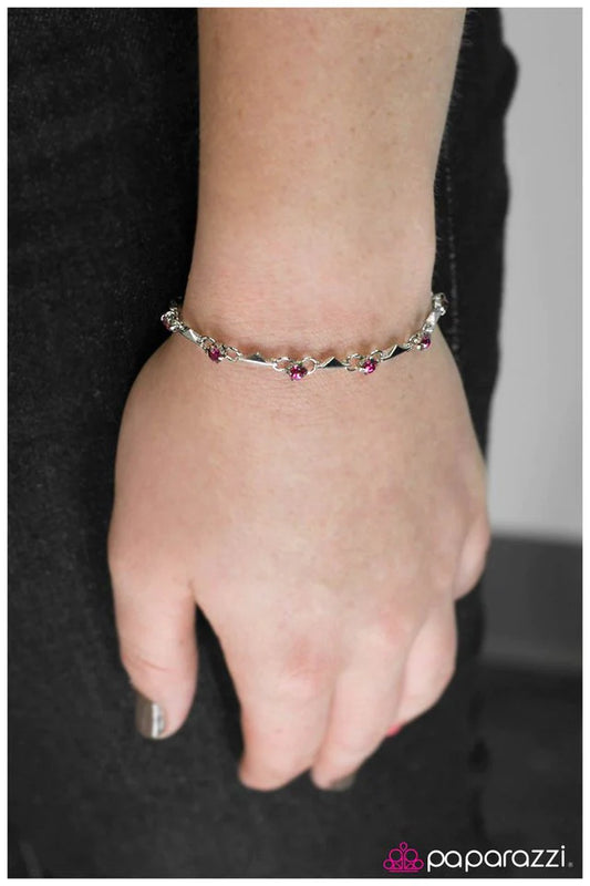 Paparazzi Bracelet ~ Sparkle and Shine - Pink