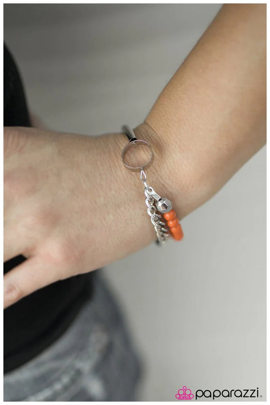 Paparazzi Bracelet ~ Wined and Dined - Orange