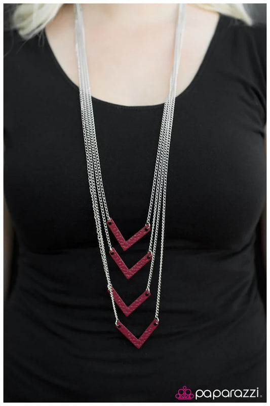 Collar Paparazzi ~ No te precipites - Rojo