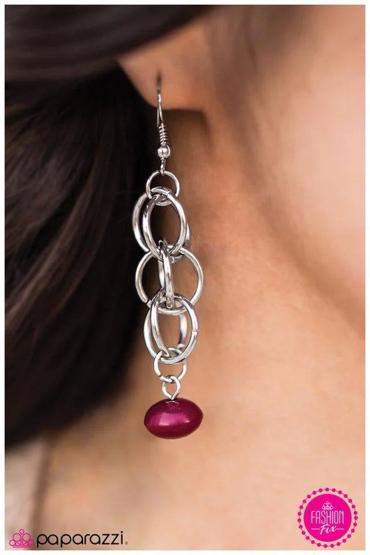 Paparazzi Earring ~ Marvelously Marvelous - Pink