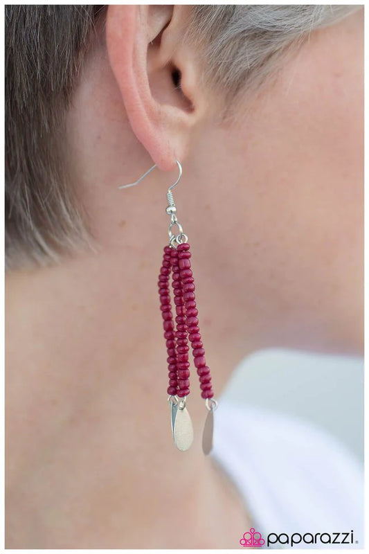 Paparazzi Earring ~ Desert Serenade - Pink