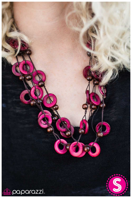 Paparazzi Necklace ~ Catch and Release - Pink