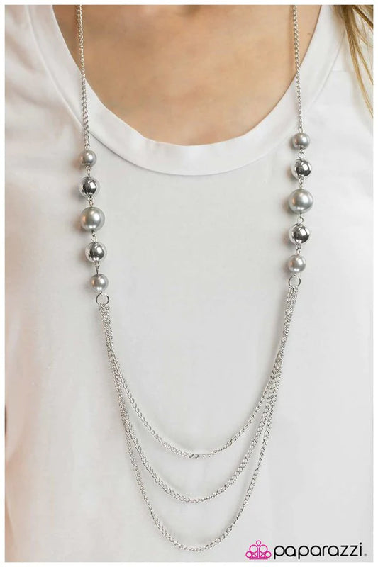 Paparazzi Necklace ~ The Outer Limits - Silver