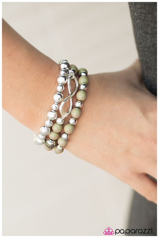 Paparazzi Bracelet ~ A Race Against Time - Green