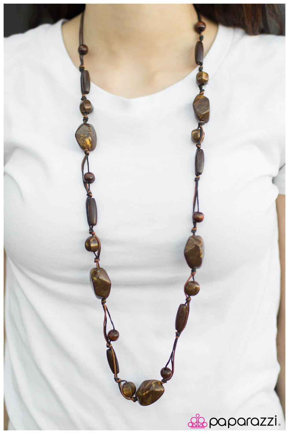 Paparazzi Necklace ~ Take A Hike - Brown