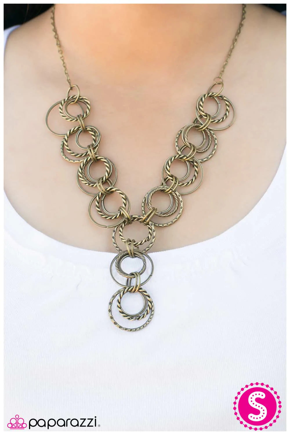 Paparazzi Necklace ~ Foolish Games - Brass