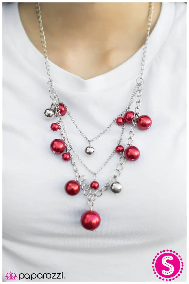 Paparazzi Necklace ~ Classically Captivating - Red