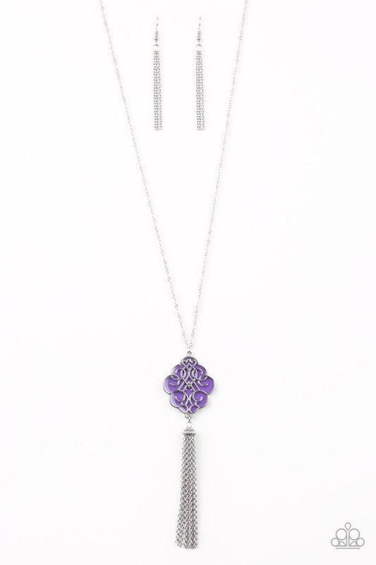 Paparazzi Necklace ~ Malibu Mandala - Purple