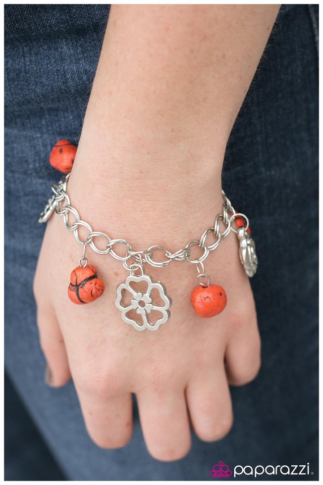 Paparazzi Bracelet ~ Rock Garden - Orange