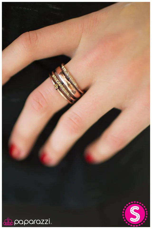 Paparazzi Ring ~ Up All Night - Copper