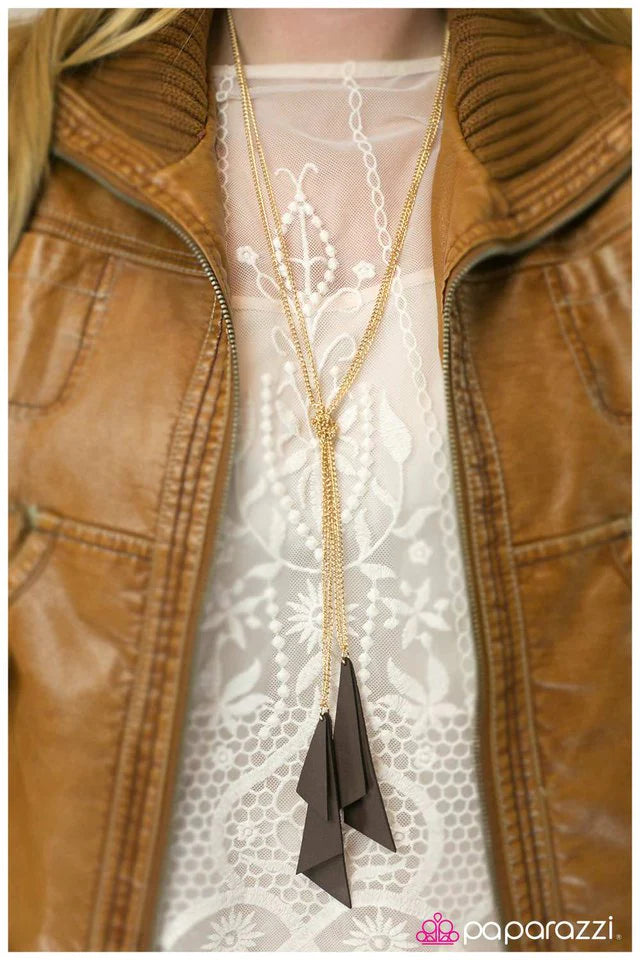 Paparazzi Necklace ~ The Road Less Traveled - Brown