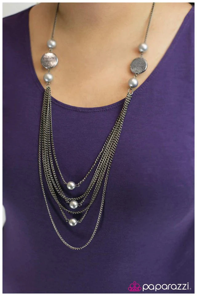 Paparazzi Necklace ~ Won By a Landslide - Silver