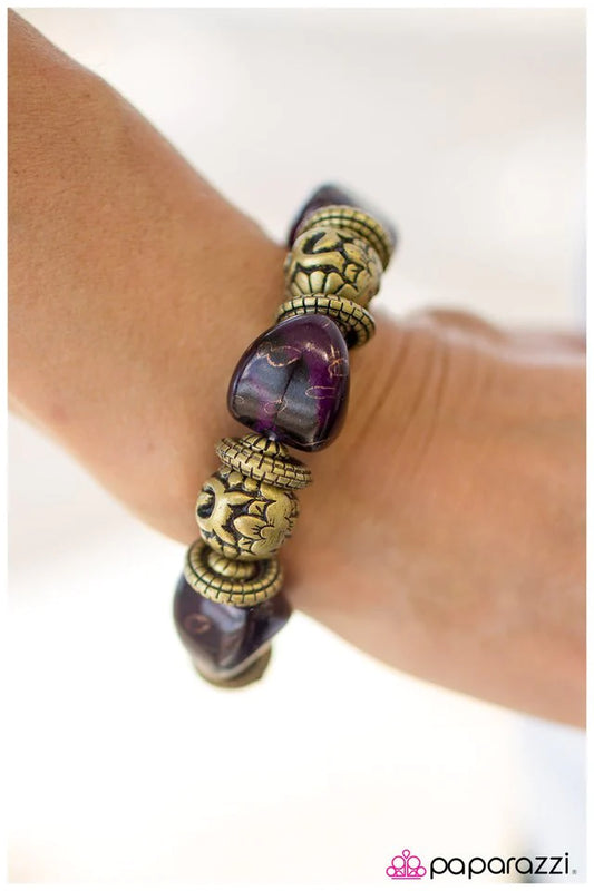 Pulsera Paparazzi ~ Rock Your World - Púrpura