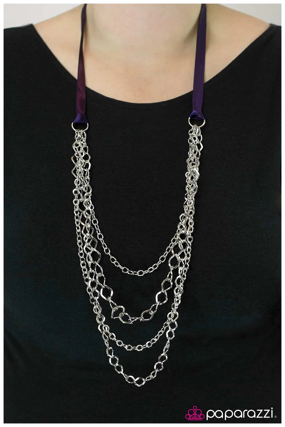Paparazzi Necklace ~ No Strings Attached - Purple
