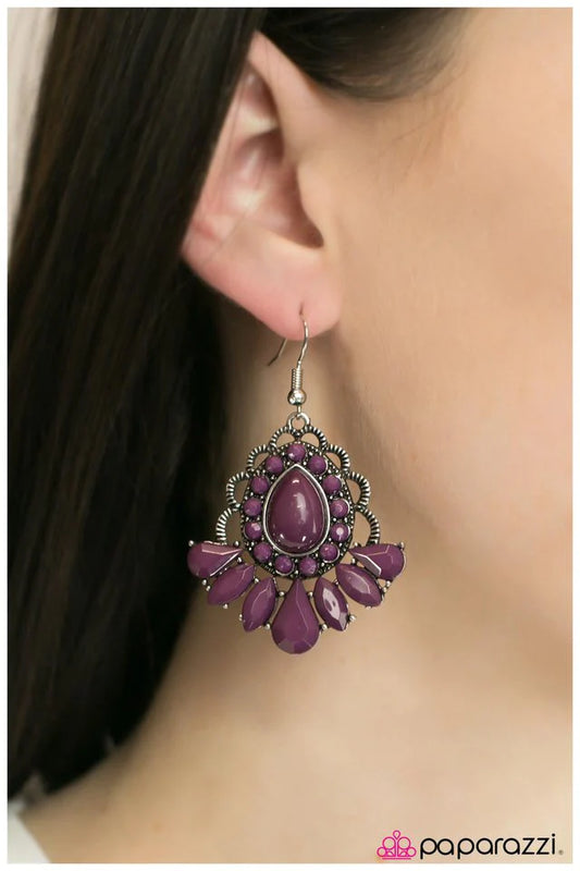 Paparazzi Earring ~ Mama Mia - Purple