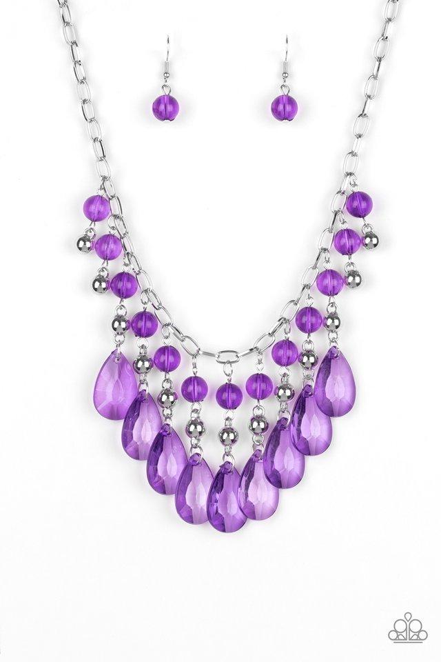 Paparazzi Necklace ~ Beauty School Drop Out - Purple