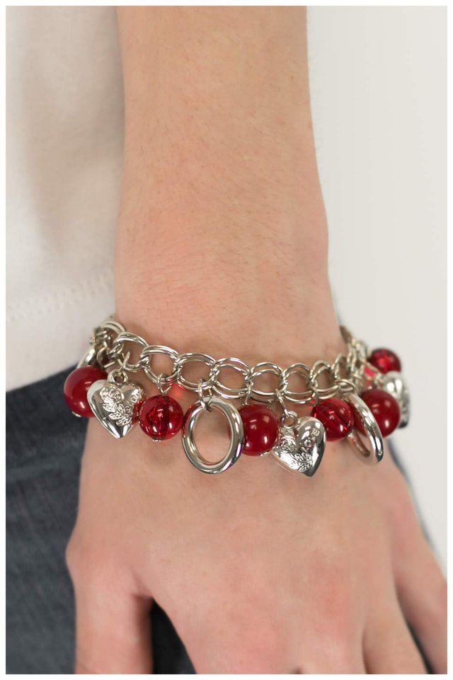 Paparazzi Bracelet ~ Dance Right Into My Heart - Red