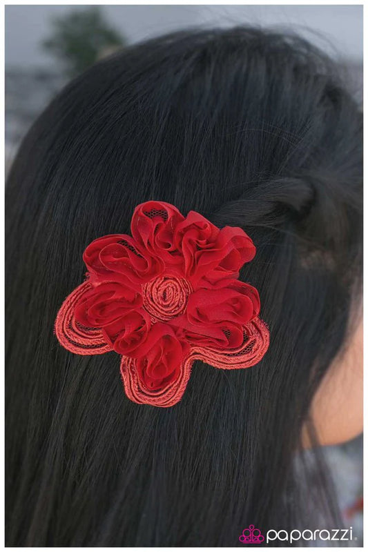 Paparazzi Hair Accessories ~ Laying Low - Red