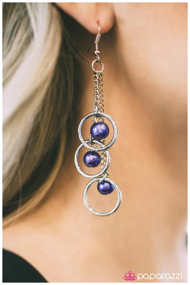 Paparazzi Earring ~ Ripple Effect - Blue