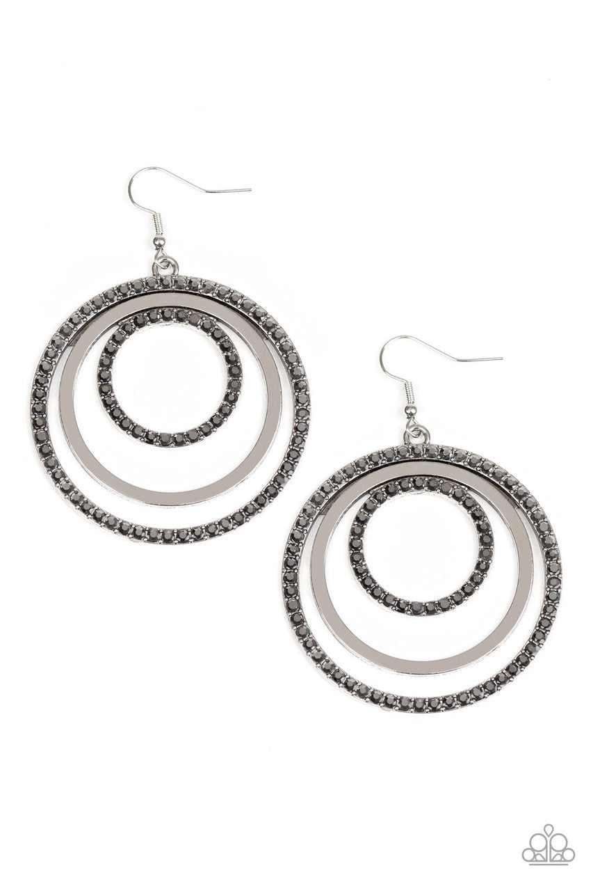 Paparazzi Earring ~ Rippling Refinement - Silver