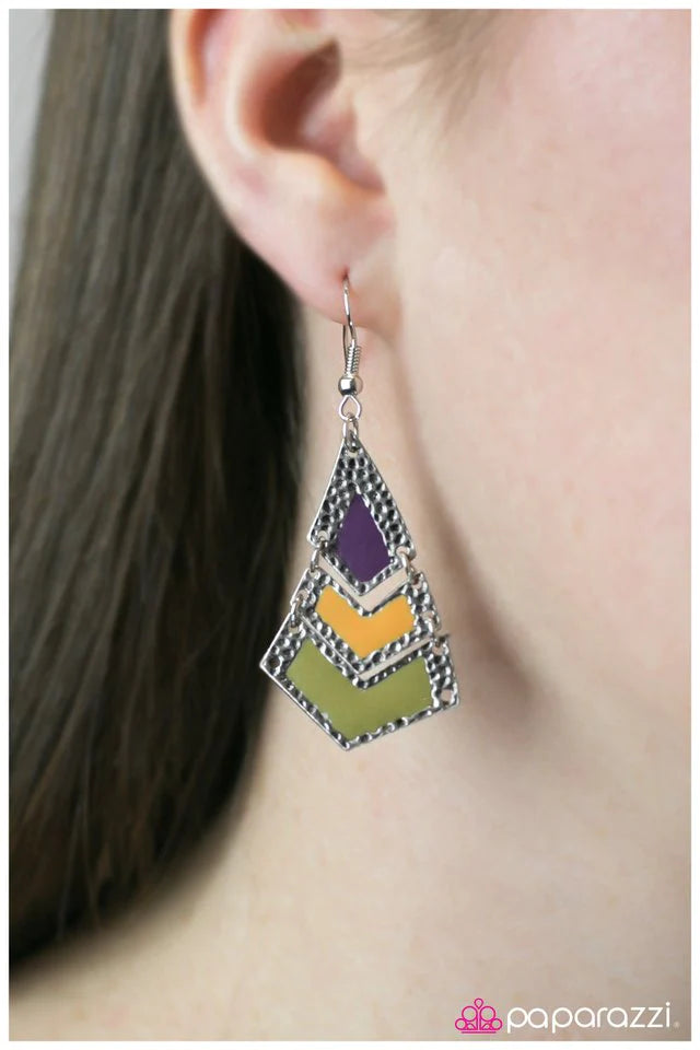 Paparazzi Earring ~ Wild Child - Multi