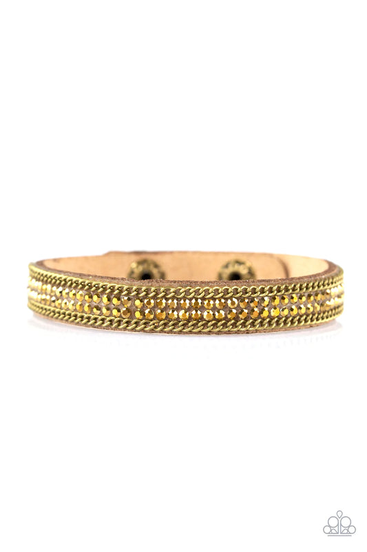 Paparazzi Bracelet ~ Babe Bling - Brass