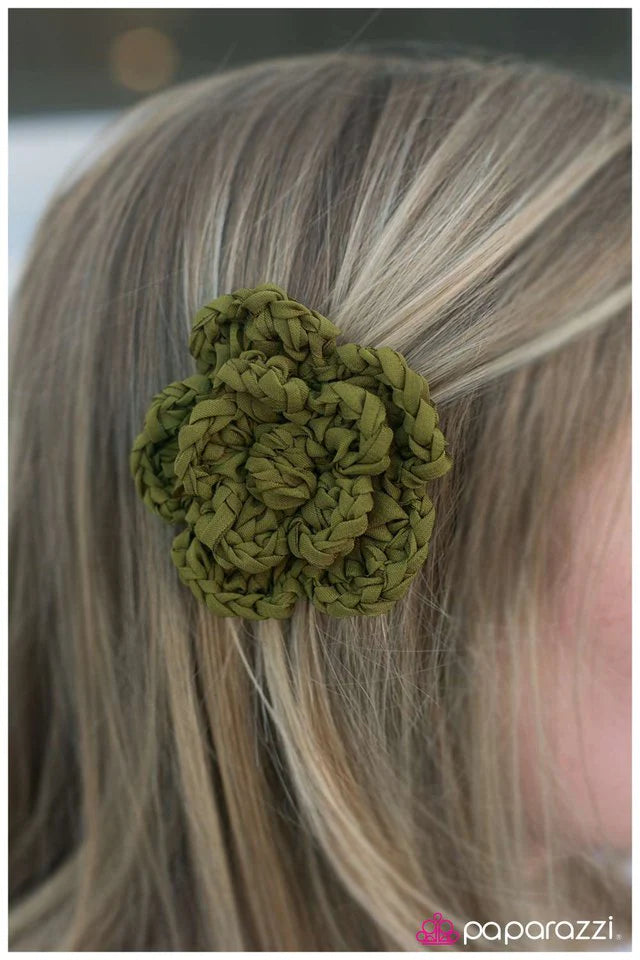 Paparazzi Hair Accessories ~ Braided Bouquet - Green