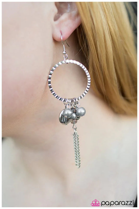 Paparazzi Earring ~ In With the New - Silver