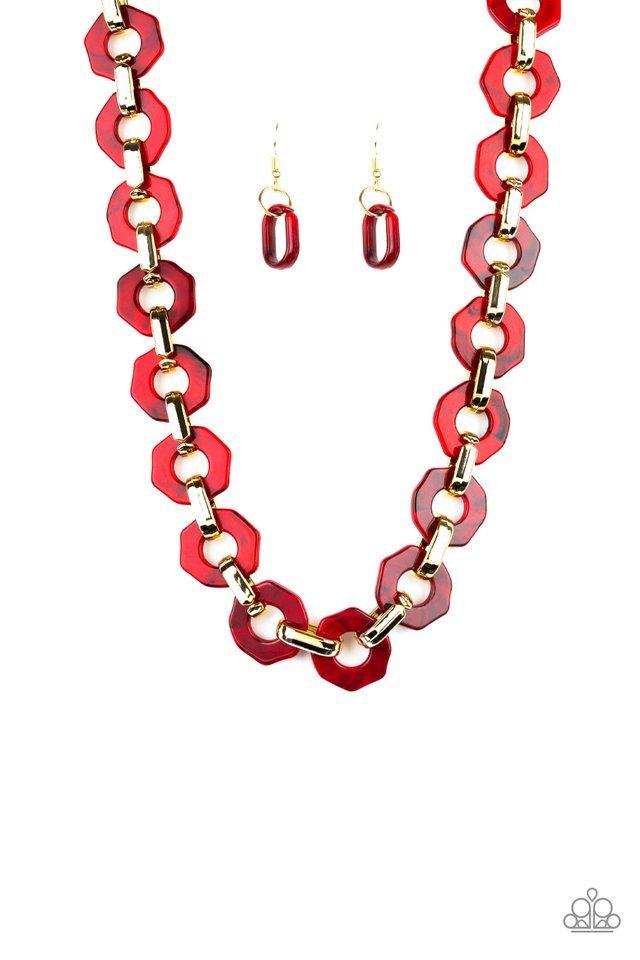 Paparazzi Necklace ~ Fashionista Fever - Red