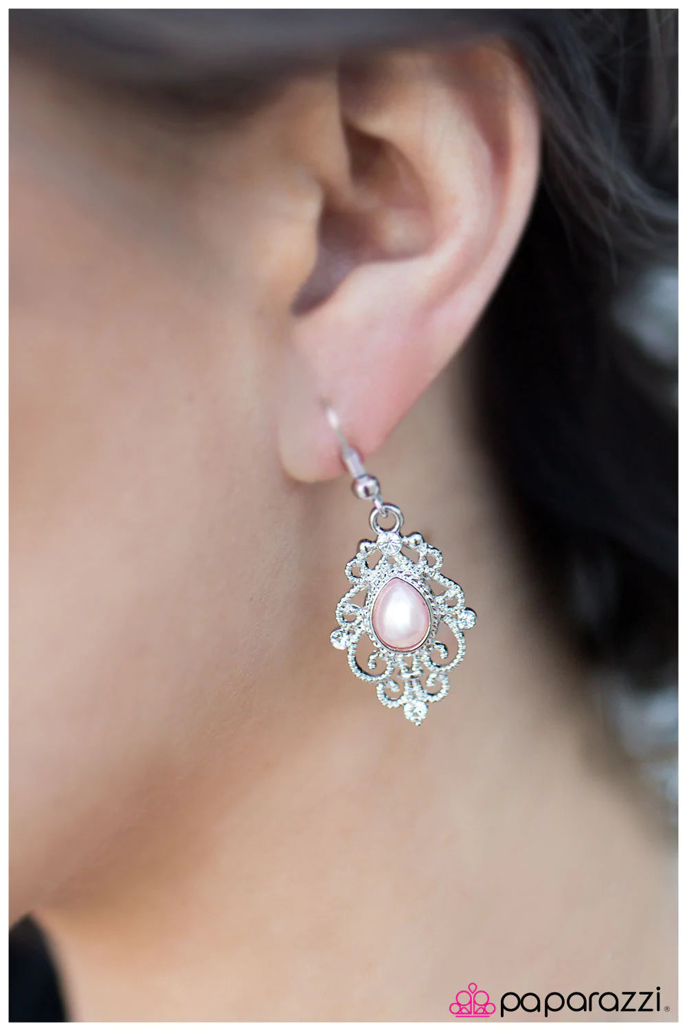 Paparazzi Earring ~ Small Beginnings  - Pink