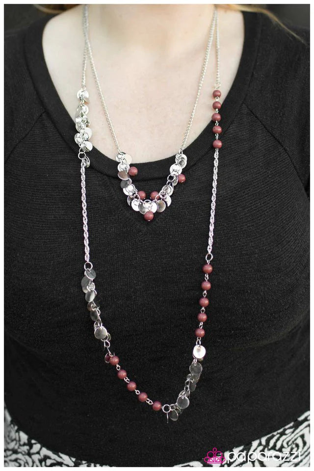 Paparazzi Necklace ~ Lost In Reverie - Red